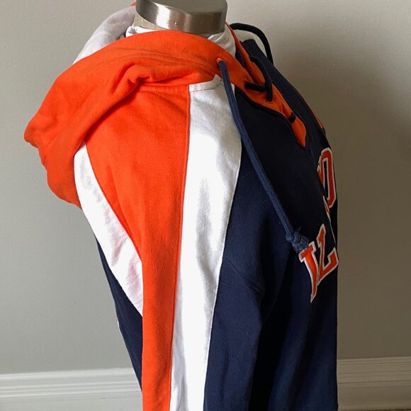 U of ILLINOIS Champion HOCKEY HOODIE 67, size M used once! Lace Hood (mens S) - Picture 14 of 15